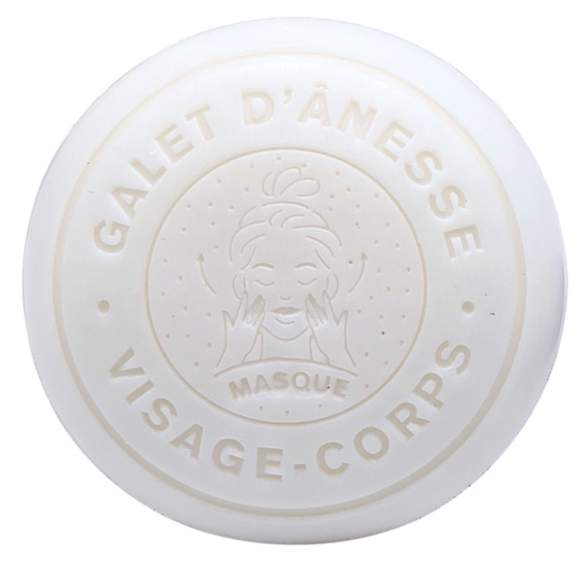 SAVON GALET SOIN LAIT D'ANESSE - ARGILE BLANCHE (110gr)