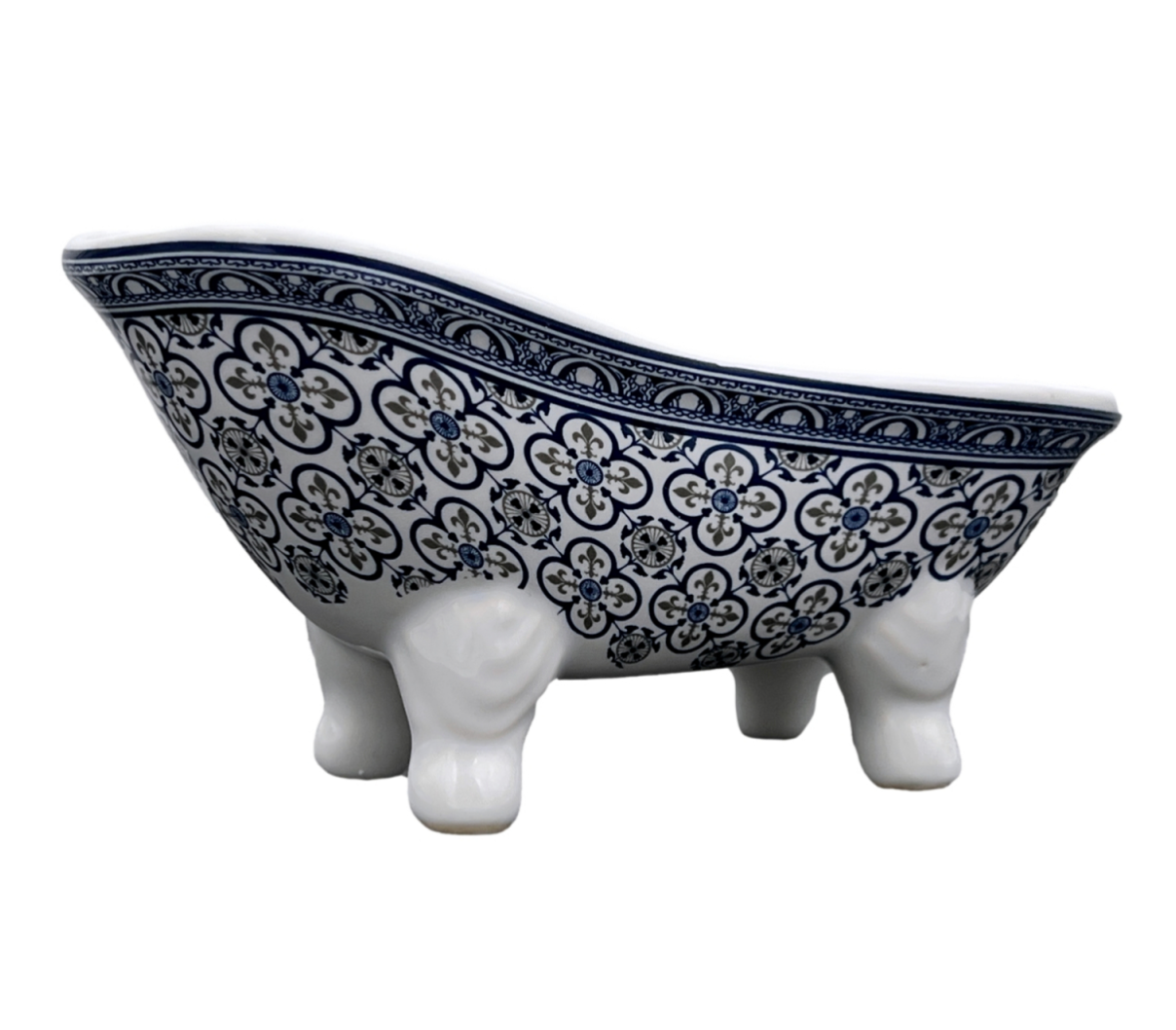 BAIGNOIRE FLEUR DE LYS BLEU (badje)