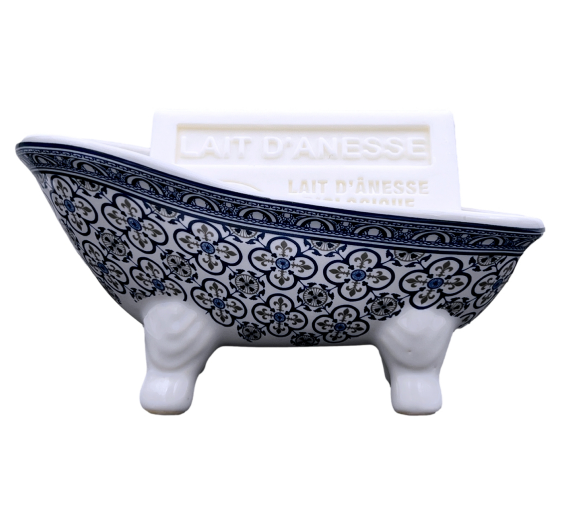 BAIGNOIRE FLEUR DE LYS BLEU (badje)