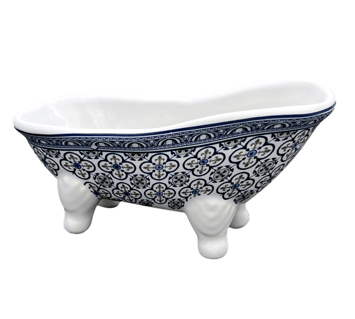 BAIGNOIRE FLEUR DE LYS BLEU (badje)