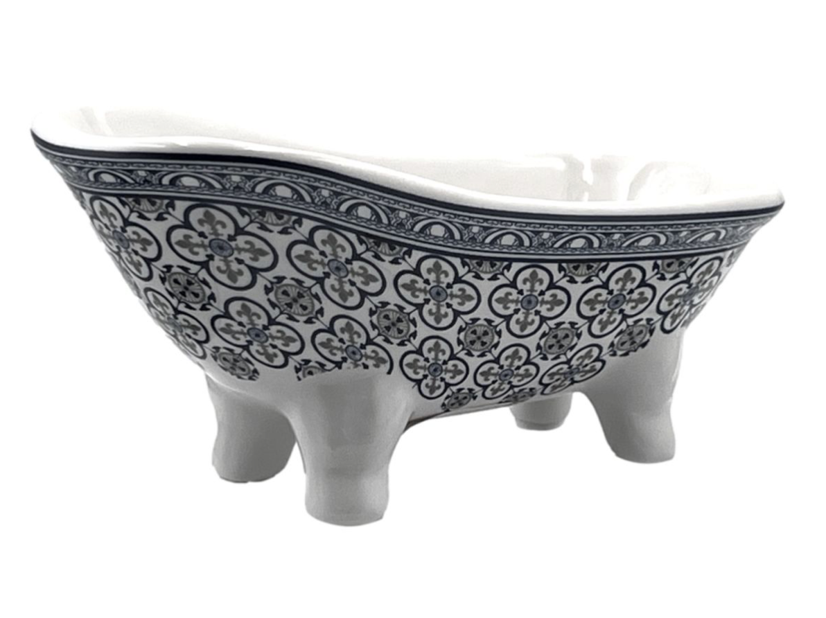 BAIGNOIRE FLEUR DE LYS NOIR (badje)