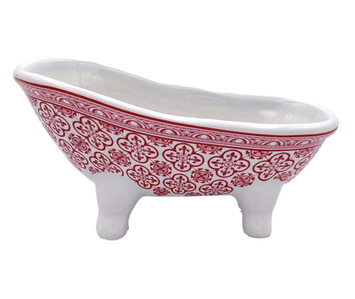 BAIGNOIRE FLEUR DE LYS ROUGE (badje)
