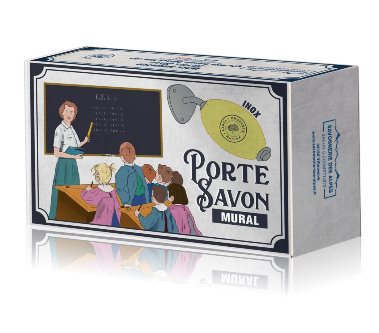 COFFRET PORTE SAVON ROTATIF INOX