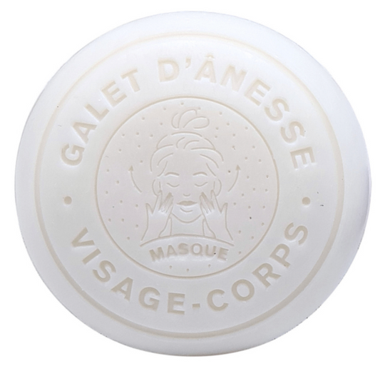 SAVON GALET SOIN LAIT D'ANESSE - ARGILE BLANCHE (110gr)