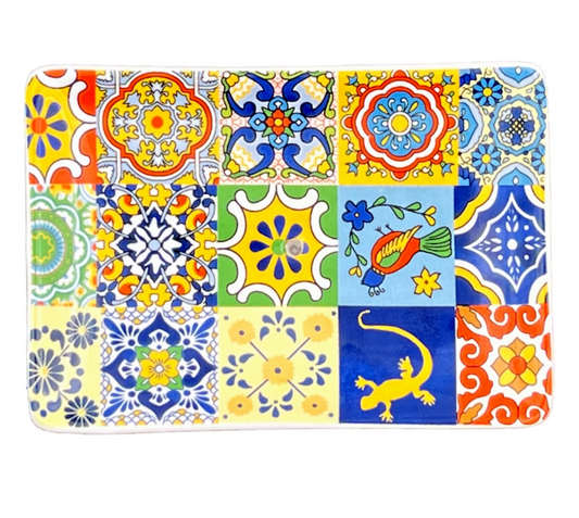 PORTE-SAVON CARREAU DE CIMENT COULEUR SALAMANDRE